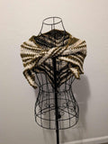 Hedgerow Shawlette- Brown and Cream