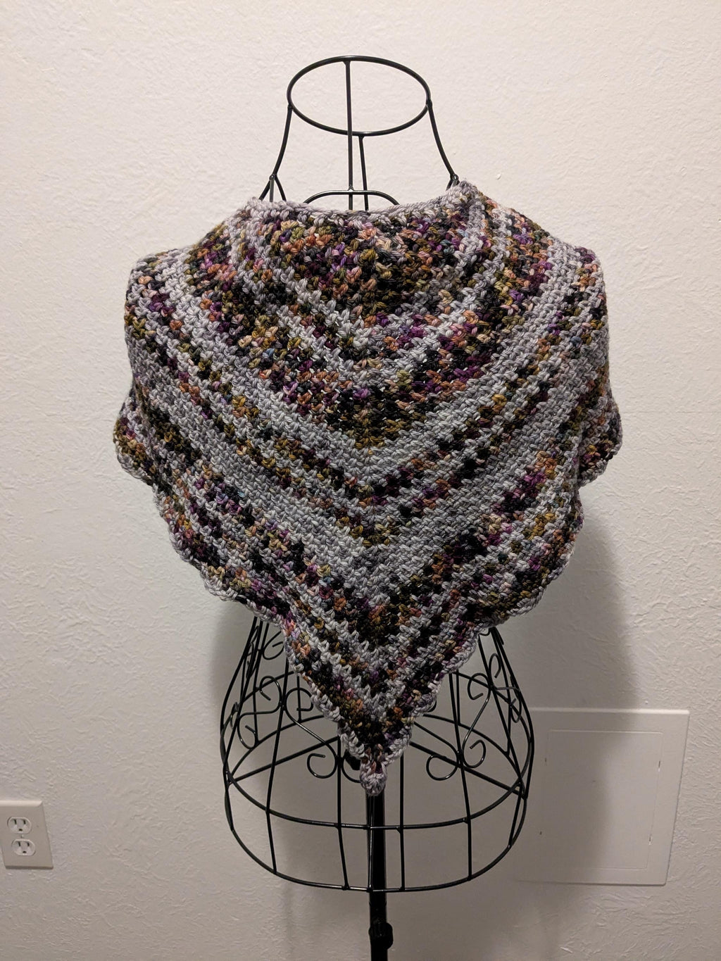 Hedgerow Shawlette- Multicolor and Grey