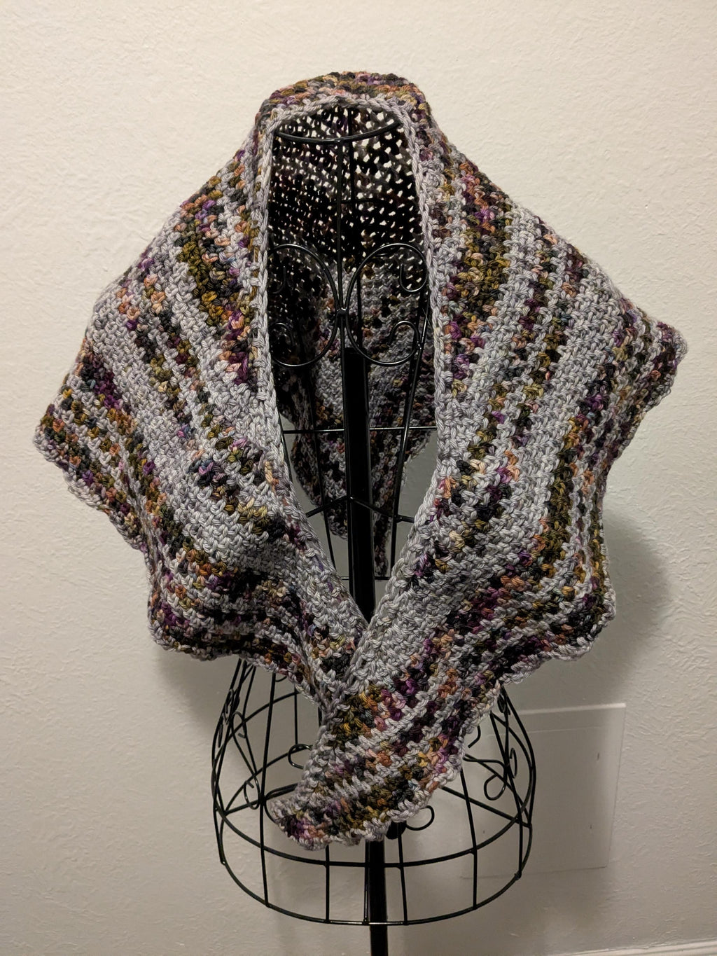 Hedgerow Shawlette- Multicolor and Grey