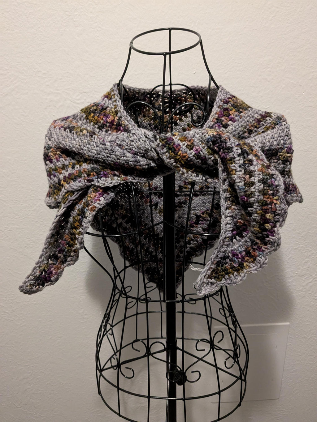 Hedgerow Shawlette- Multicolor and Grey