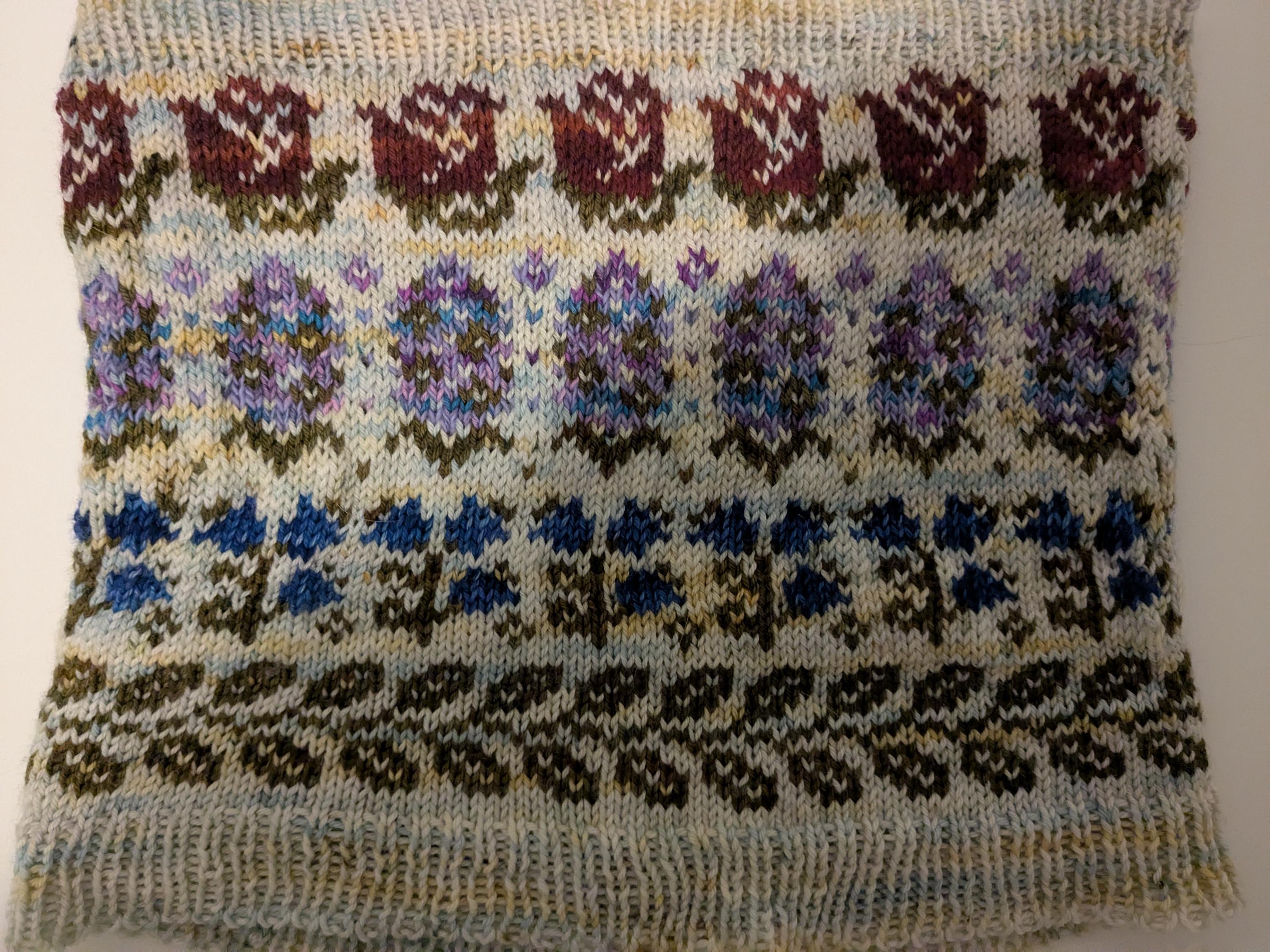 Botanical cowl in wool