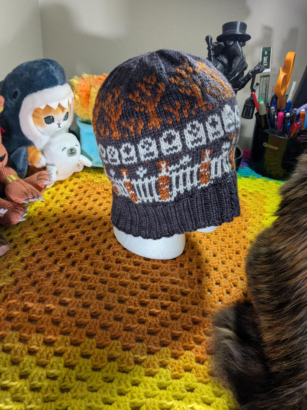 Spooky Graveyard Knit Beanie